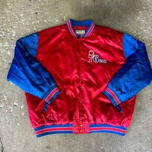 Philadelphia 76ers Hardwood Classics G-III Carl Banks NBA‎ Satin Jacket XXL